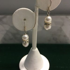 Swarovski Pearl and Crystal Earrings